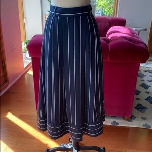 Banana Republic Blue Midi A-Line Skirt 0